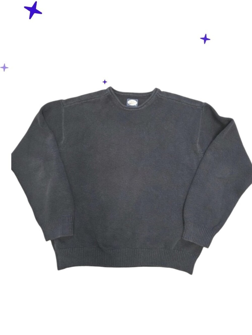 Vintage Tommy Bahama Mens Crewneck Sweater Gray Black Size XLARGE Cotton 90s Y2K